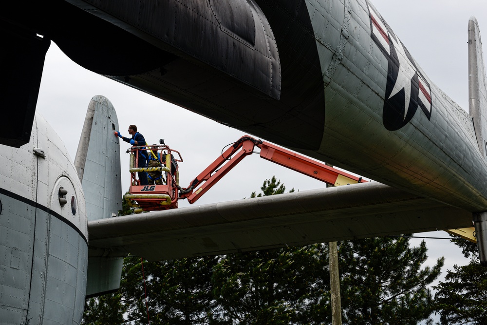 Patching a C-119 Boxcar