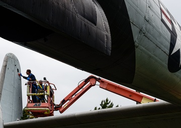 Patching a C-119 Boxcar