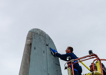 Patching a C-119 Boxcar