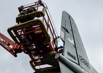 Patching a C-119 Boxcar