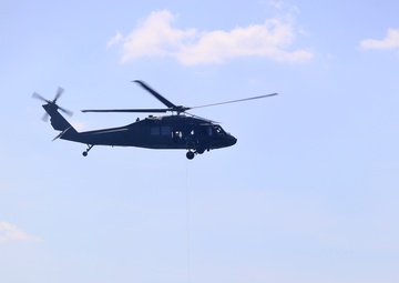 NC Guard and First Responders Helicopter Aquatic Rescue Team Training in Weldon North Carolina