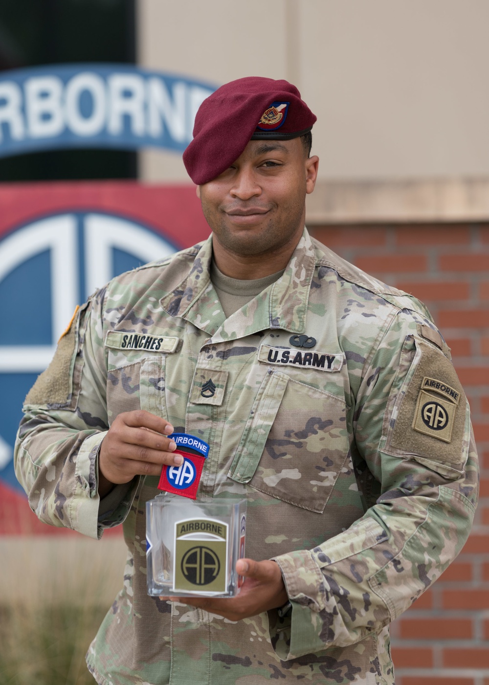 Paratrooper Donates 82nd Patch for 77th D-DAY Anniversary in Normandy