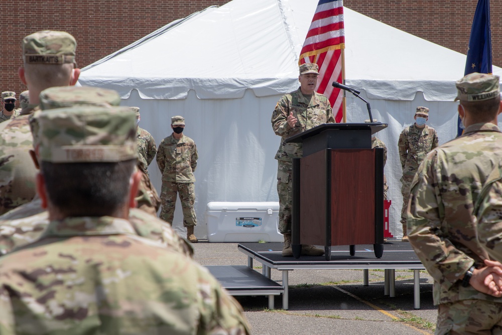 U.S. Air Force conducts end of mission ceremony at Indiana community vaccination center