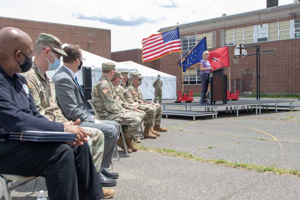 U.S. Air Force conducts end of mission ceremony at Indiana community vaccination center