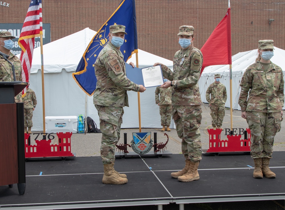 U.S. Air Force conducts end of mission ceremony at Indiana community vaccination center