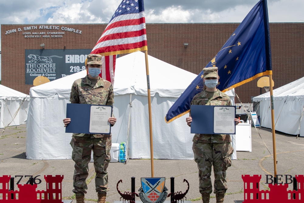 U.S. Air Force conducts end of mission ceremony at Indiana community vaccination center