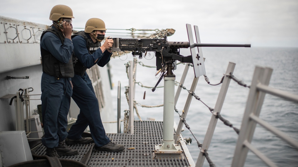 U.S. Sailors Conduct Live-Fire Training Aboard USS Portland