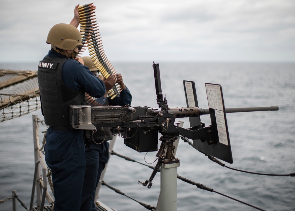 U.S. Sailors Conduct Live-Fire Training Aboard USS Portland