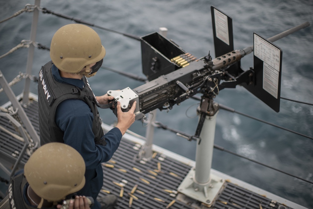 U.S. Sailors Conduct Live-Fire Training Aboard USS Portland