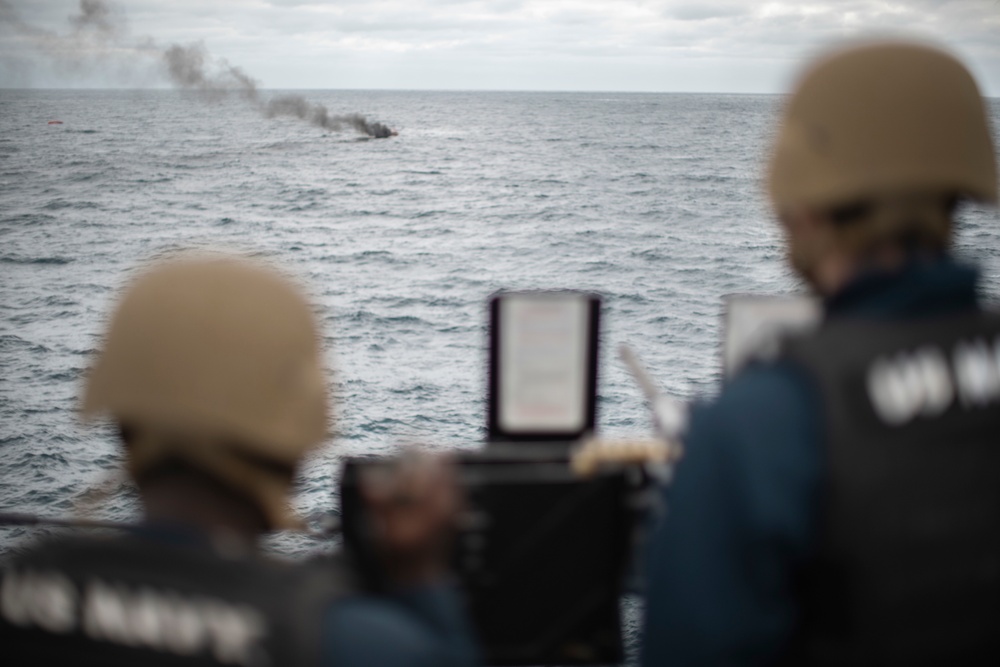 U.S. Sailors Conduct Live-Fire Training Aboard USS Portland