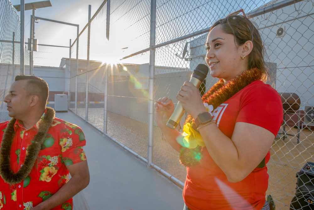 U.S. Soldiers Participate in a Hawaiian Luau