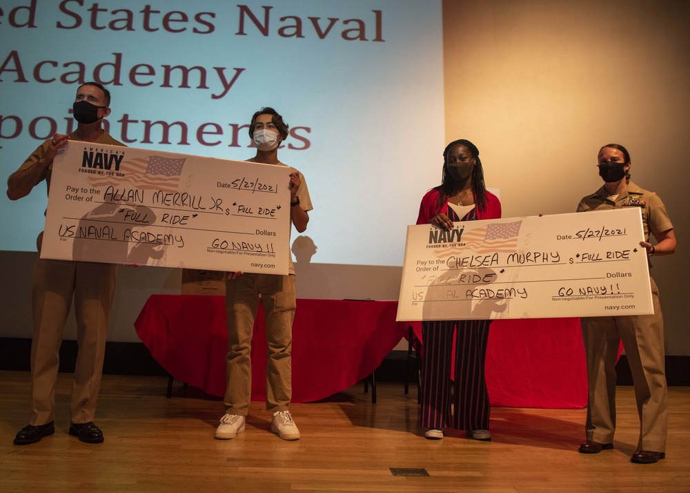 Nile C. Kinnick High School Students Receive an Offer of Appointment to the United States Naval Academy