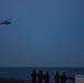 An MH-60 Sea Hawk helicopter fires on a target during a live fire exercise