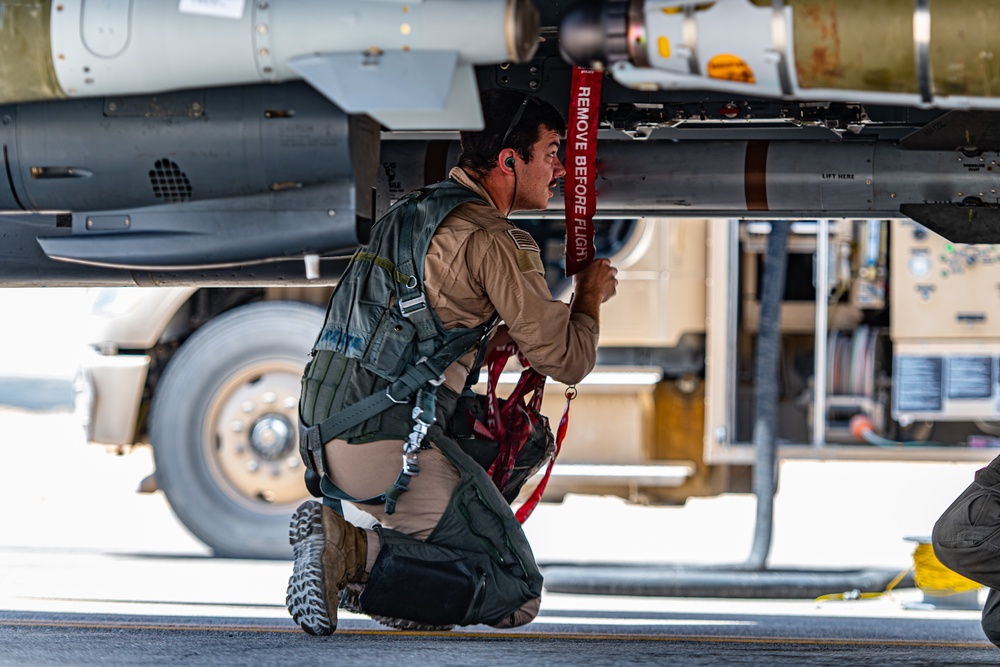 F-15E Strike Eagle Operators Chalk, Fuel and Check Their Jets