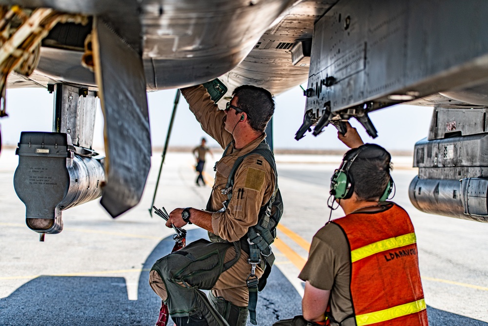 F-15E Strike Eagle Operators Chalk, Fuel and Check Their Jets