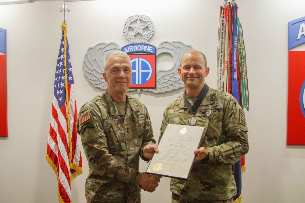 LTC Brian Koyn is Recognized with Award