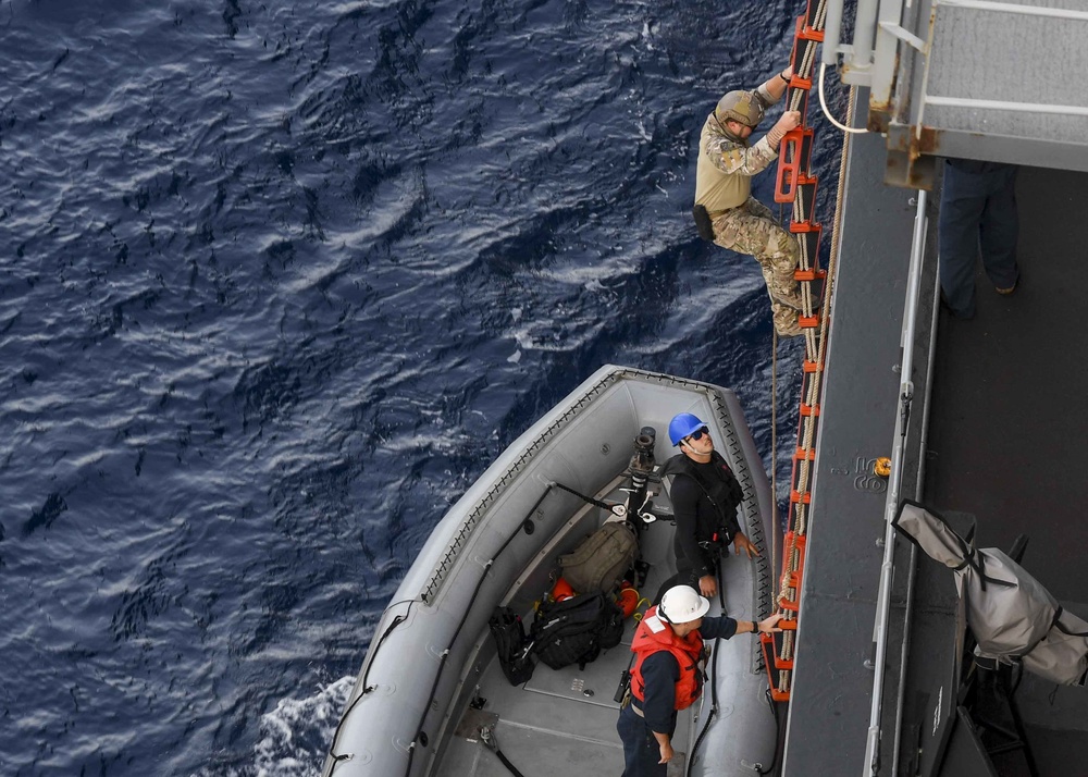 USS Hershel &quot;Woody&quot; Williams small boat operations