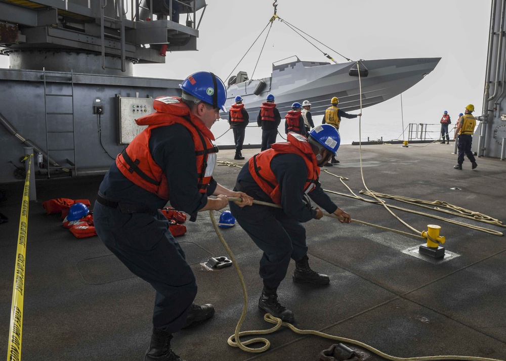 USS Hershel &quot;Woody&quot; Williams small boat operations