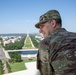U.S. Army Capt. Kyle D. Sullivan looks out over the city on final day of Capitol security mission