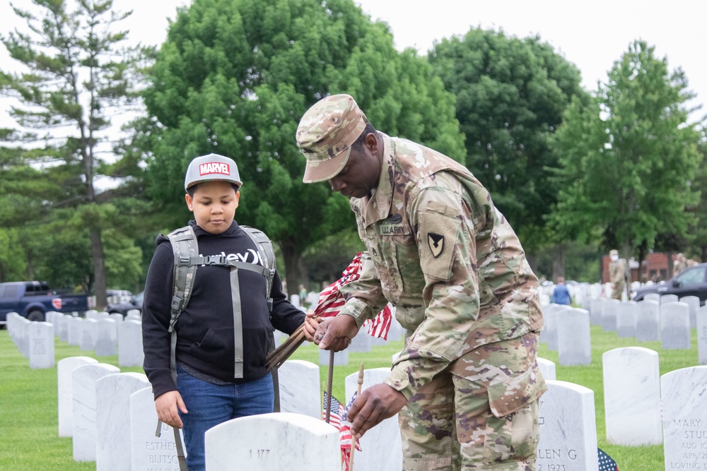 Placing Flags To Honor The Fallen