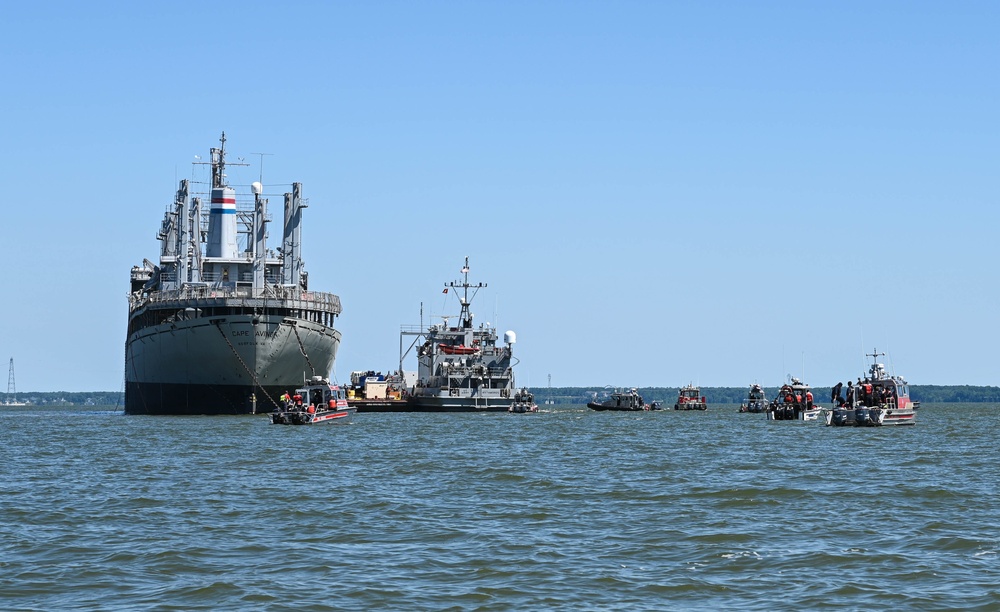 Fighting fires on the Ghost Fleet