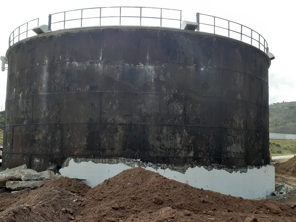 Fuel tank at Naval Station Guantanamo Bay decommissioned and razed after 118 years of service