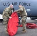 Maine ANG Airmen stow engine covers in Scotland