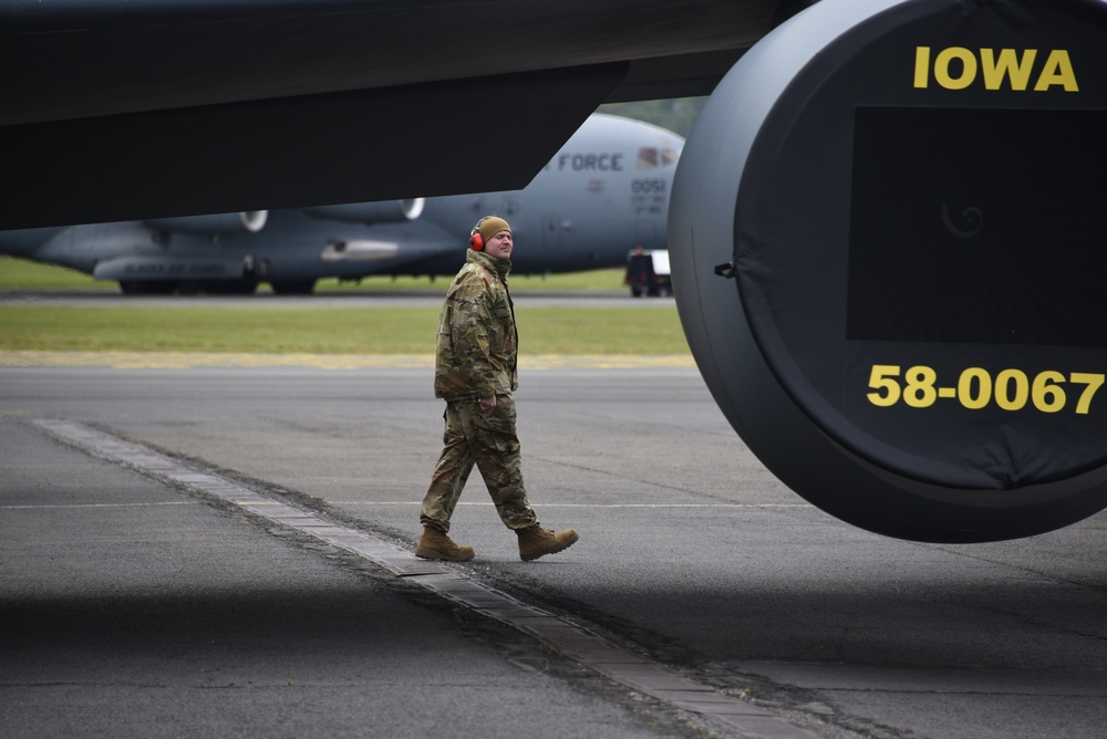 ANG KC-135 preflight inspection in Scotland