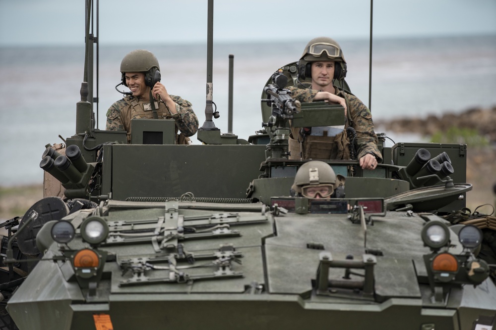 U.S. Marines and Sailors Conduct Beach Landing while Underway Aboard USS Portland