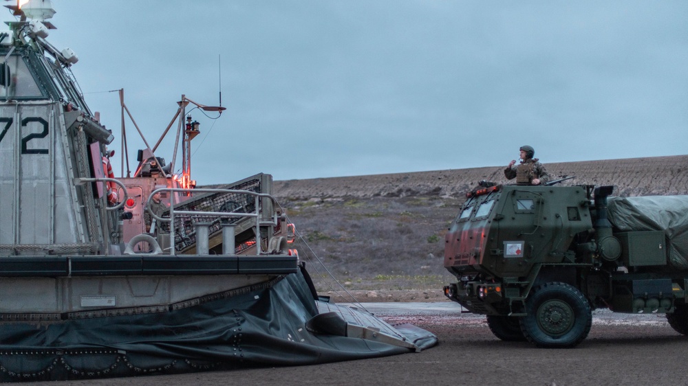 U.S. Marines and Sailors Conduct Beach Landing while Underway Aboard USS Portland