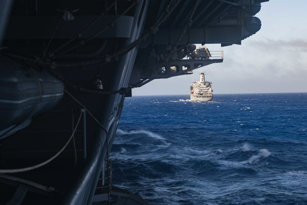 USS Ronald Reagan (CVN 76) Alongside USNS Pecos (T-AO 197)