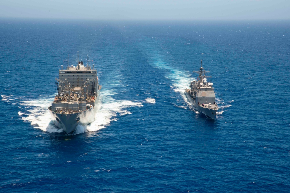 USS Ronald Reagan, USS Shiloh Conduct Replenishments-at-Sea