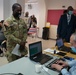A US Soldier at a COVID vaccine drive
