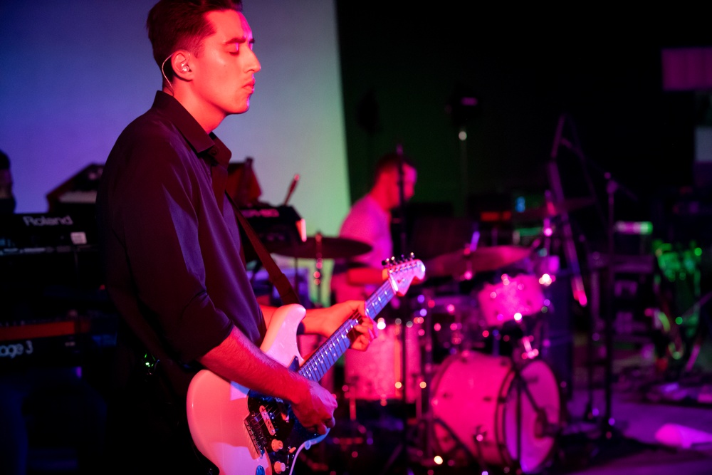 AFCENT Band plays an MWR show at Al Dahfra Air Base