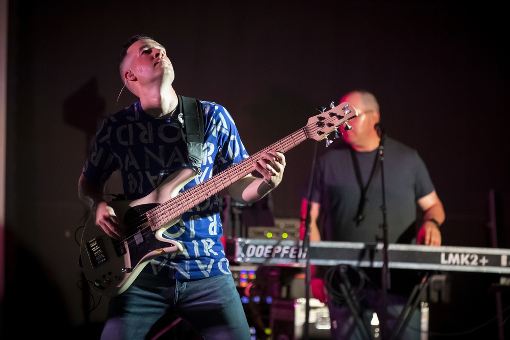 AFCENT Band plays an MWR show at Al Dahfra Air Base