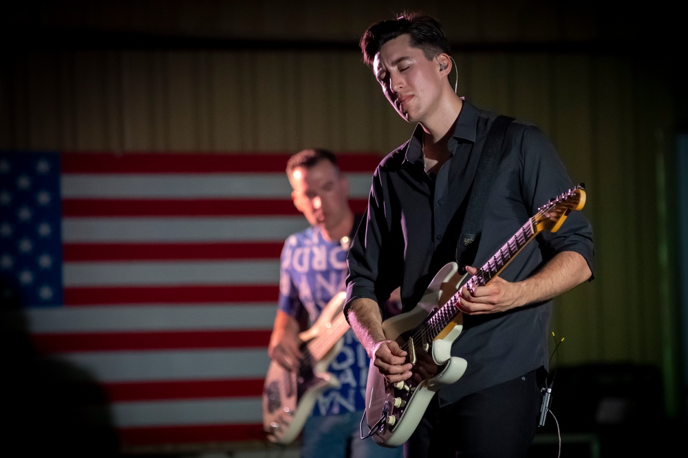 AFCENT Band plays an MWR show at Al Dahfra Air Base