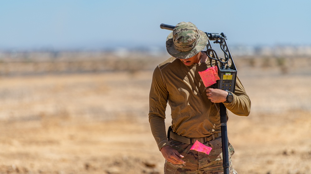 332d EOD Perform Exercise Finding, Blowing up UXO