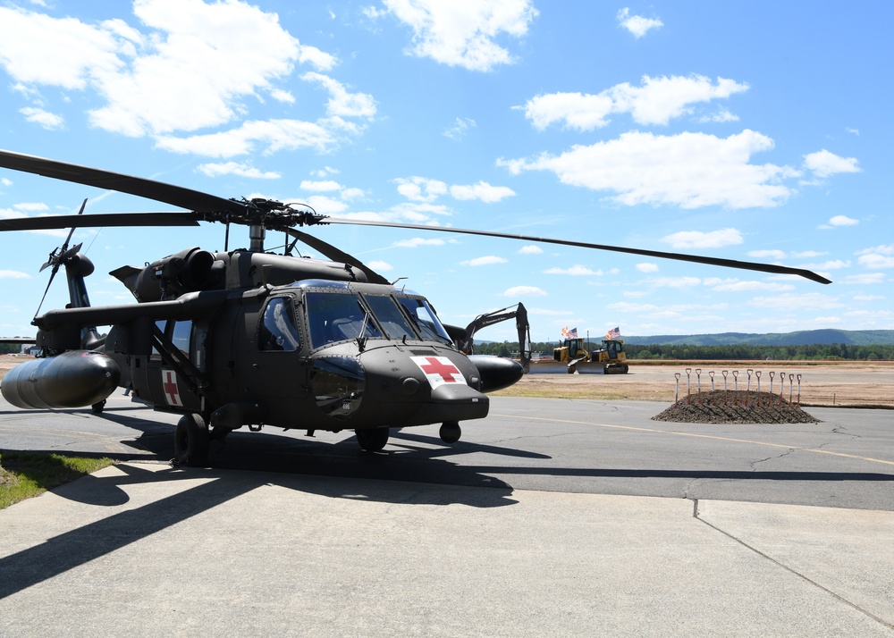 Groundbreaking of Taxiway Sierra at Barnes Air National Guard Base