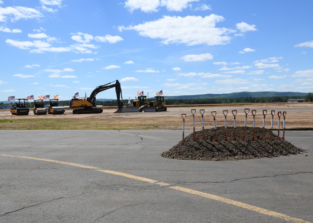 Groundbreaking of Taxiway Sierra at Barnes Air National Guard Base