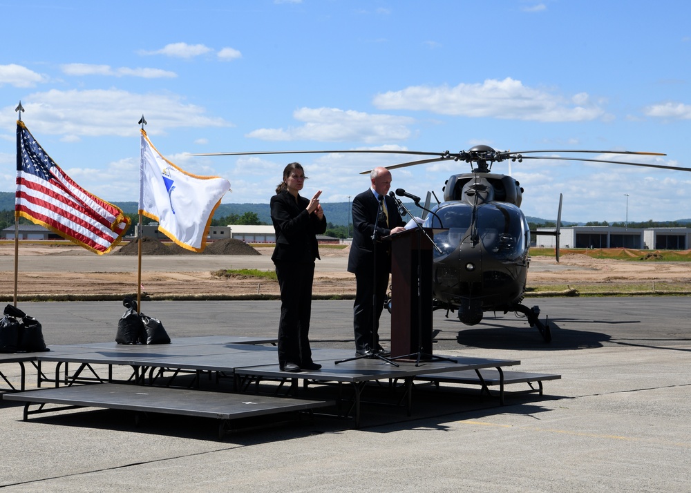 Groundbreaking of Taxiway Sierra at Barnes Air National Guard Base