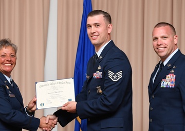 Hanscom leaders celebrate CCAF accomplishment