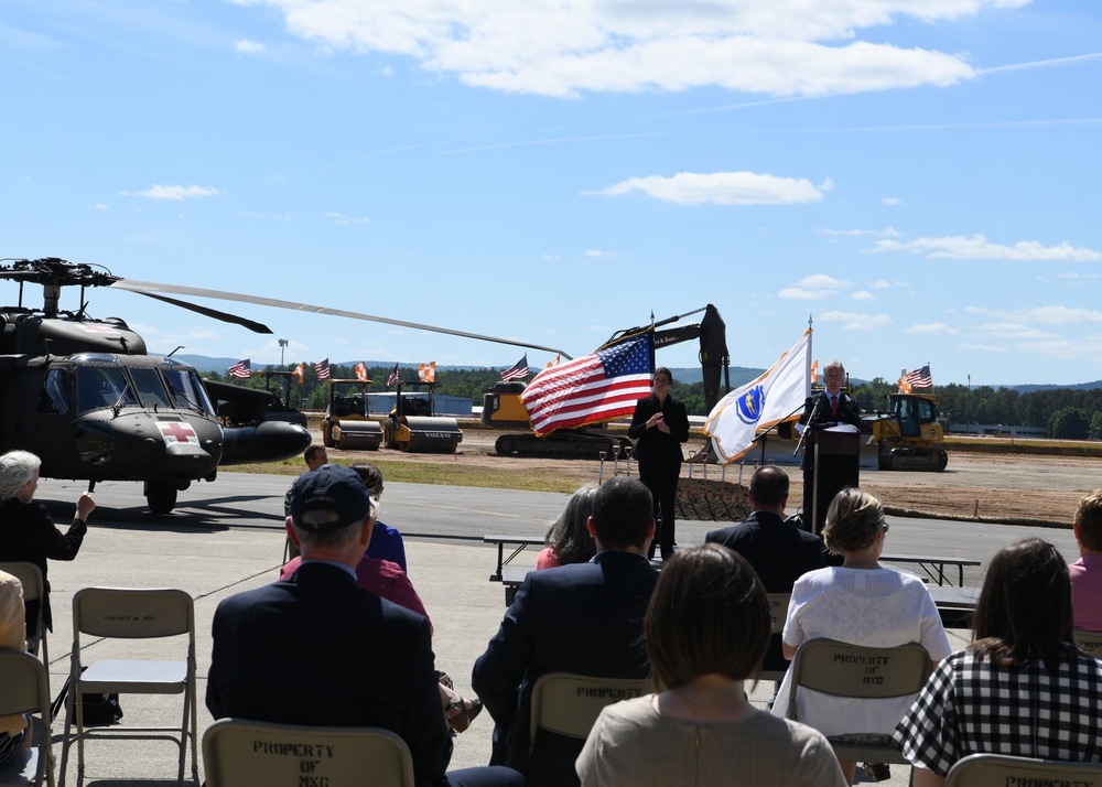 Groundbreaking of Taxiway Sierra at Barnes Air National Guard Base