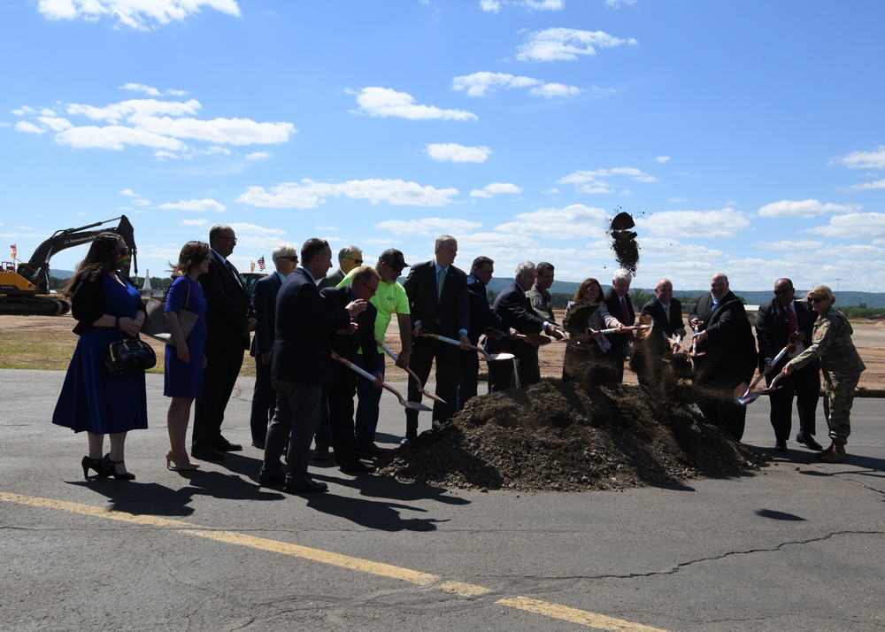 Groundbreaking of Taxiway Sierra at Barnes Air National Guard Base