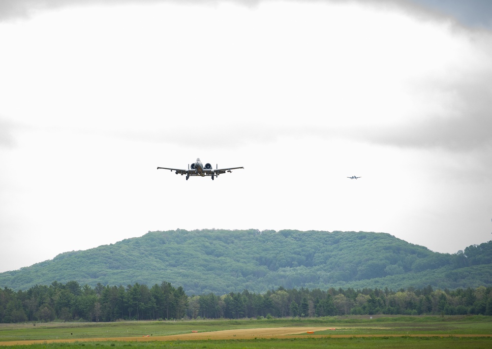354th Fighter Squadron A-10 Thunderbolt II aircraft at Fort McCoy