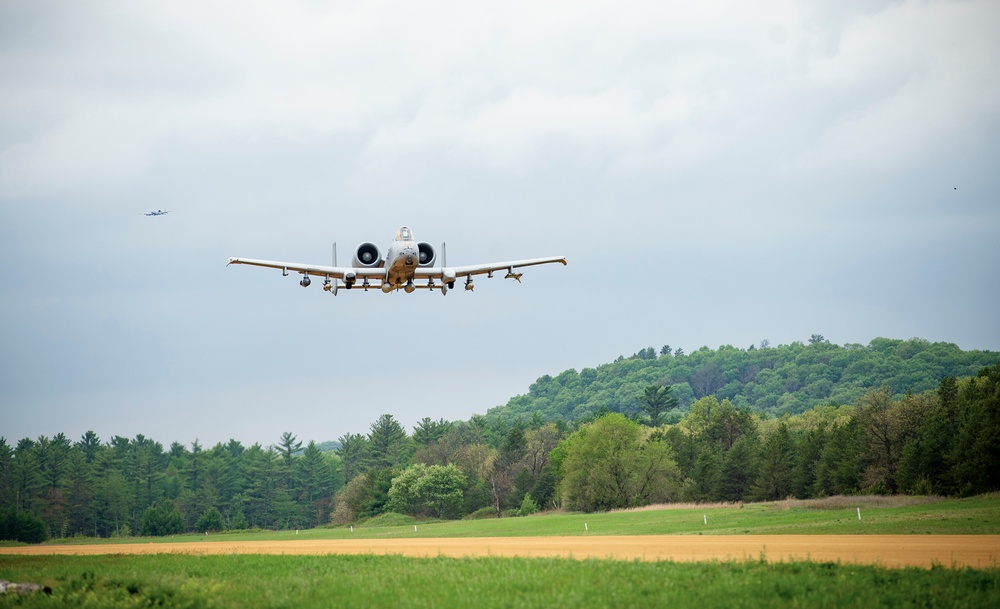 354th Fighter Squadron A-10 Thunderbolt II aircraft at Fort McCoy