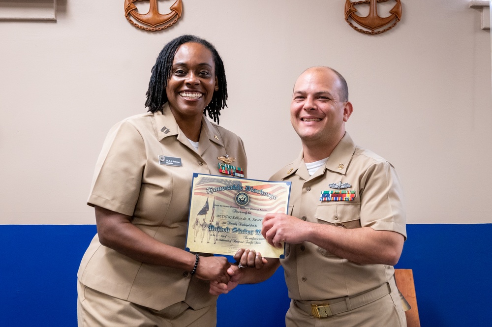 NCC Eduardo Rivera reenlistment ceremony