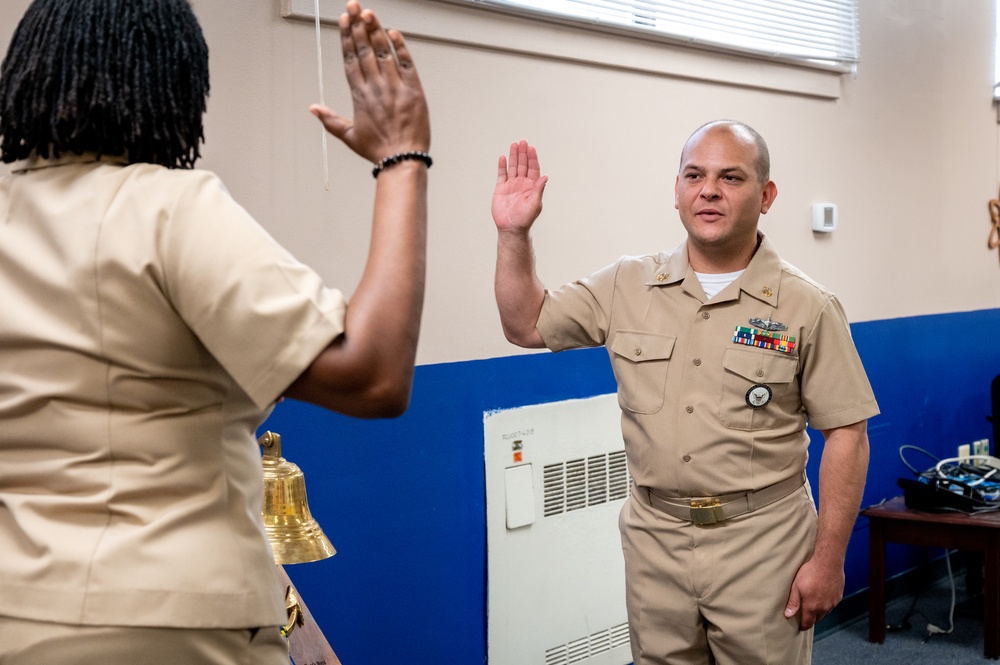 NCC Eduardo Rivera reenlistment ceremony