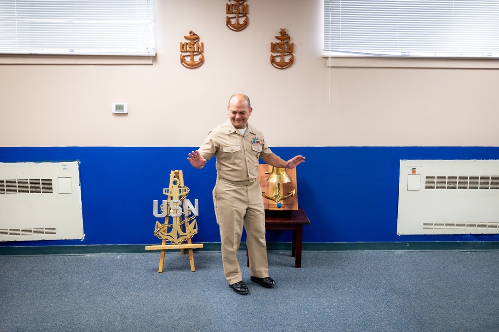 NCC Eduardo Rivera reenlistment ceremony