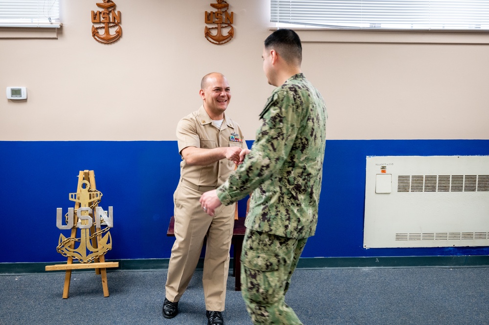 NCC Eduardo Rivera reenlistment ceremony