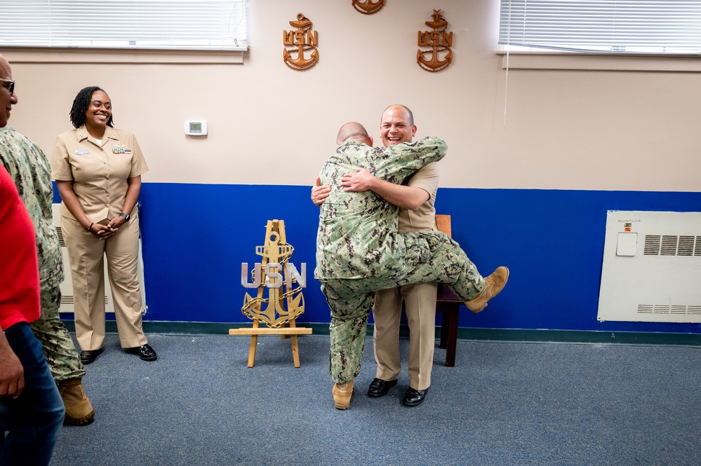 NCC Eduardo Rivera reenlistment ceremony